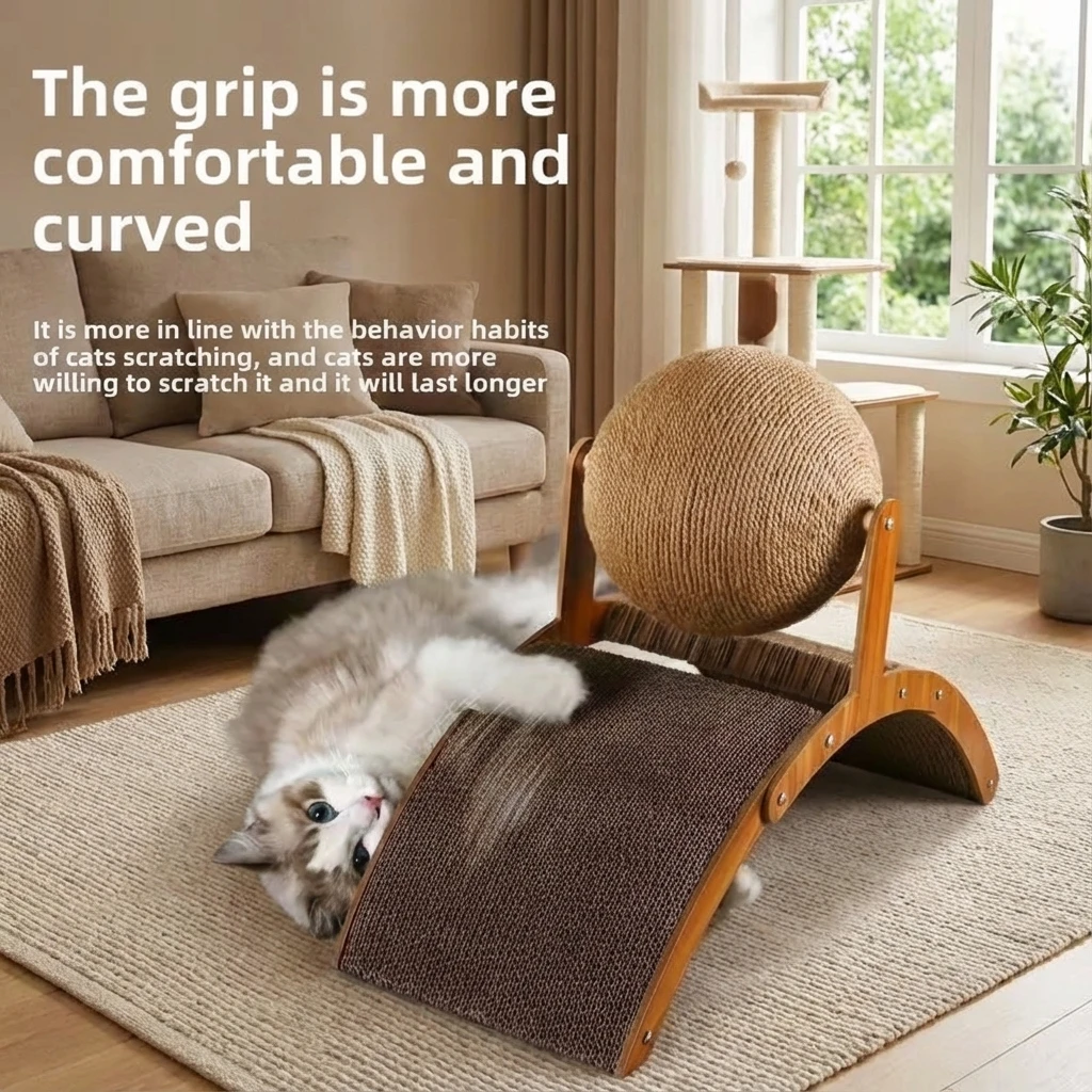 Wooden 2 in 1 Cat Scratcher Ferris Wheel Vertical Scratching Ball Sisal Ball Honeycomb Grab Board Wear Resistant Pet Toy for
Wooden 2 in 1 Cat Scratcher Ferris Wheel Vertical Scratching Ball Sisal Ball Honeycomb Grab Board Wear Resistant Pet Toy for