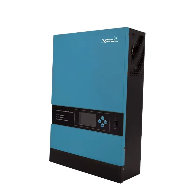 Vmaxpower 48V 5kw Hybrid Built-In MPPT Controller Pure Sine Wave Off Grid Solar Inverter
Vmaxpower 48V 5kw Hybrid Built-In MPPT Controller Pure Sine Wave Off Grid Solar Inverter