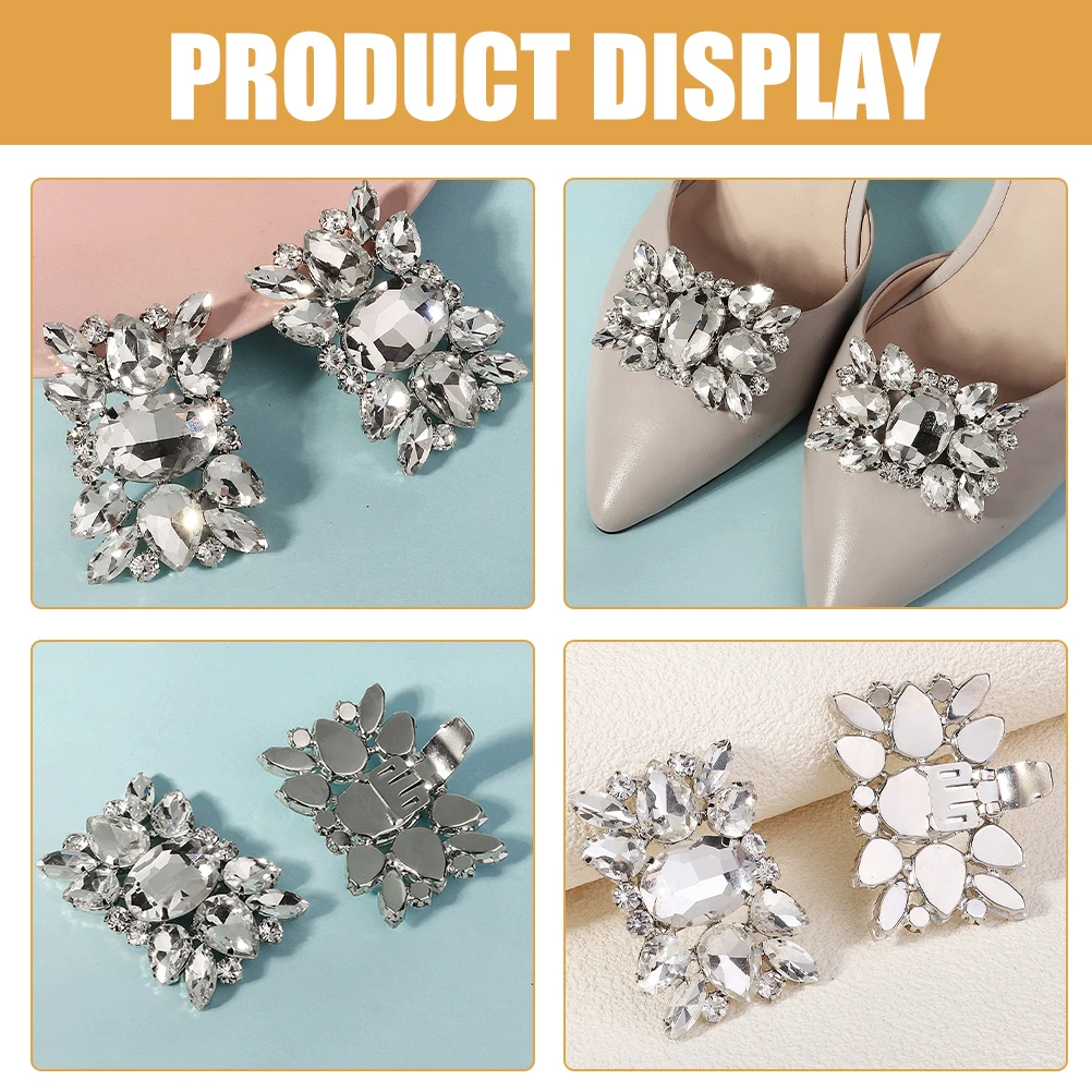 Rhinestone Buckle Decorations Decorative Shoe Clips for Bridal High Heels Silver Color Wedding Accessories Shoe Bling
Rhinestone Buckle Decorations Decorative Shoe Clips for Bridal High Heels Silver Color Wedding Accessories Shoe Bling