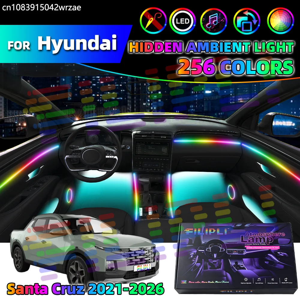 Для Hyundai Santa Cruz 2021-2026 годов: акриловые светодиодные лампы для создания атмосферы в салоне автомобиля, цветная подсветка салона, управление через приложение
Для Hyundai Santa Cruz 2021-2026 годов: акриловые светодиодные лампы для создания атмосферы в салоне автомобиля, цветная подсветка салона, управление через приложение