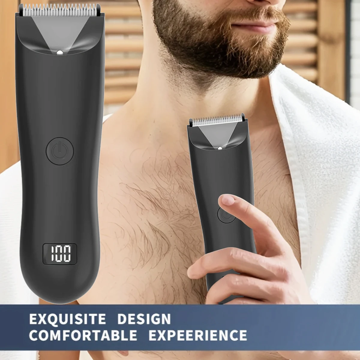 Man Beard Shaver Sideburns Trimmer Electric Body Hair Trimmer with 2 Caps Chest Legs Private Hair Epilators Grooming Kit
Man Beard Shaver Sideburns Trimmer Electric Body Hair Trimmer with 2 Caps Chest Legs Private Hair Epilators Grooming Kit