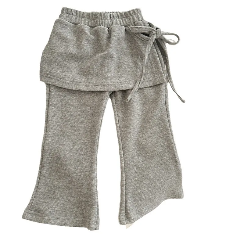 Autumn New Korean Edition Children's Stylish Side Strap Pants Girls' Fake Two Piece Horn Elastic Pants Kids Clothes
Autumn New Korean Edition Children's Stylish Side Strap Pants Girls' Fake Two Piece Horn Elastic Pants Kids Clothes