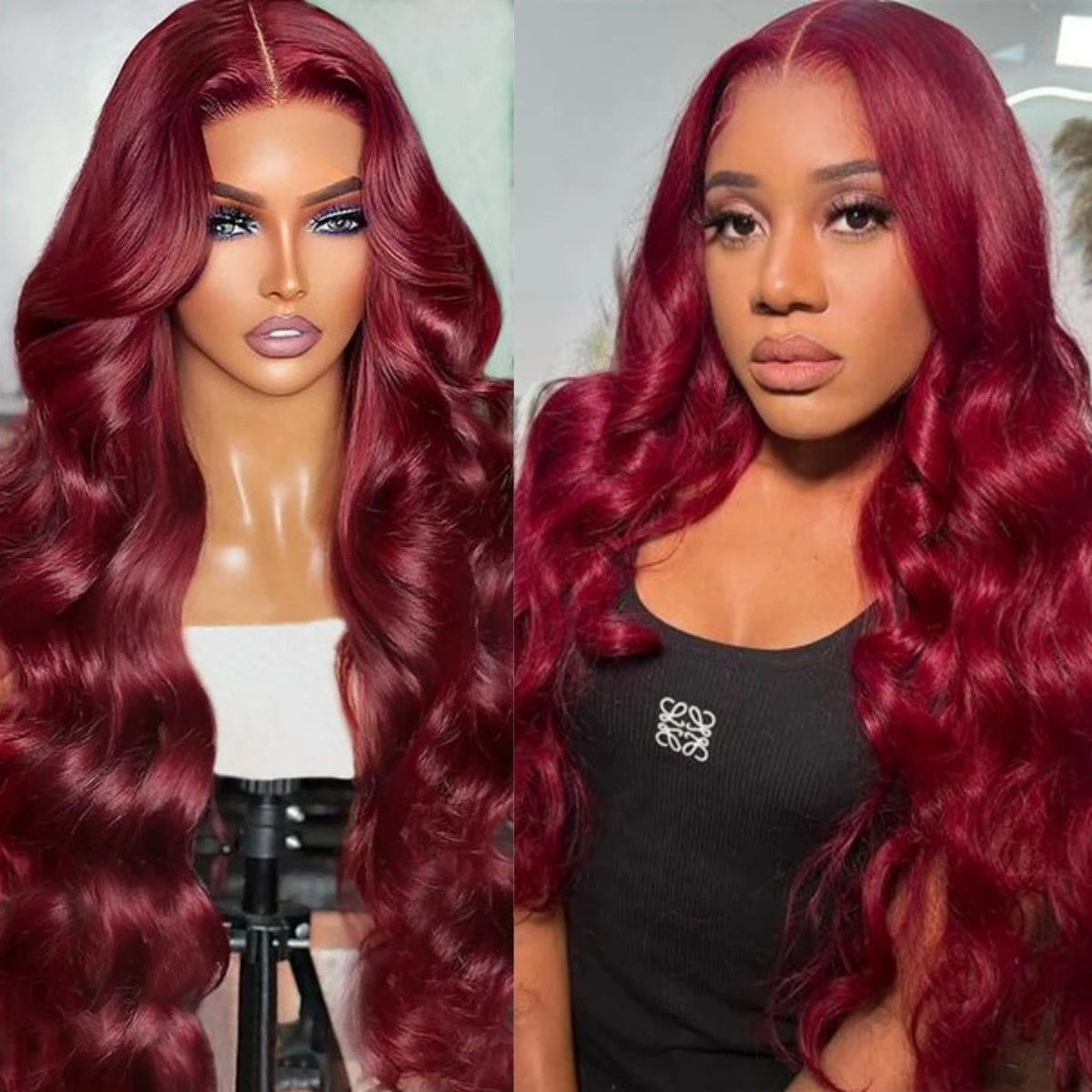 13x4 99j Burgundy Body wave Lace Front Human Hair 200 Density HD Transparent Lace Frontal Wig Brazilian Hair For Black Women
13x4 99j Burgundy Body wave Lace Front Human Hair 200 Density HD Transparent Lace Frontal Wig Brazilian Hair For Black Women