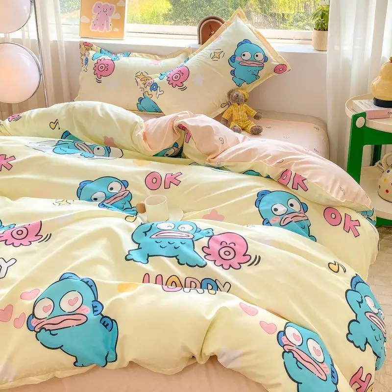 Sanrio Creative Hellokitty Bedclothes Kawaii Anime Cartoon Cute Four Piece Printed Embroidered Duvet Cover Bed Sheet
Sanrio Creative Hellokitty Bedclothes Kawaii Anime Cartoon Cute Four Piece Printed Embroidered Duvet Cover Bed Sheet