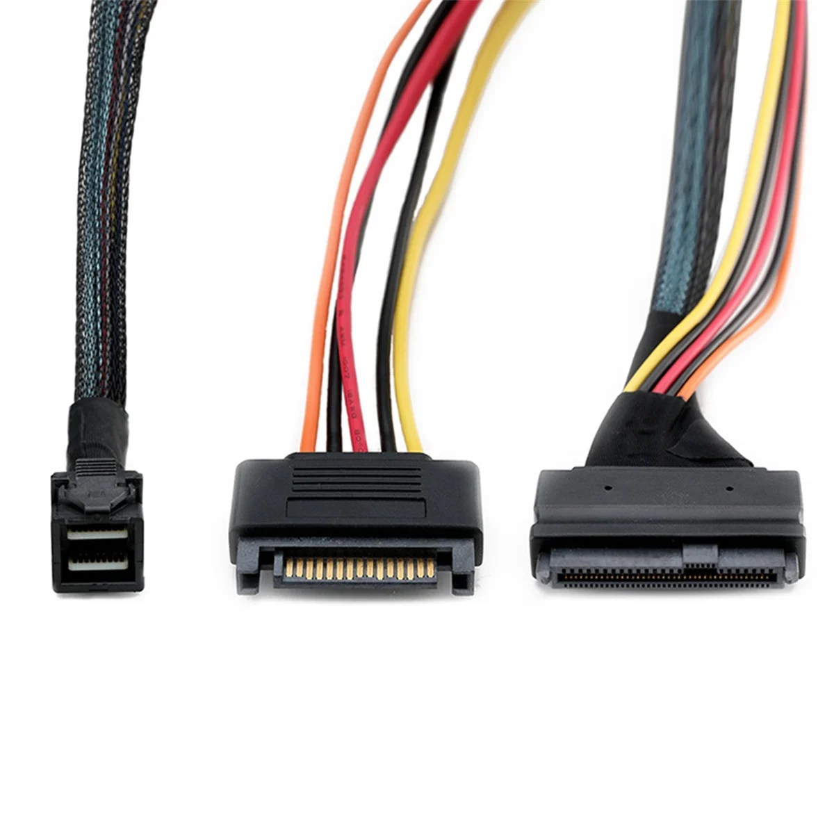 YDSC Встроенный кабель 12G Mini SAS HD — U.2 36P SFF-8643 — SAS U.2 SFF-8639 с 15-контактным блоком питания SATA, подходит для SSD U.2
YDSC Встроенный кабель 12G Mini SAS HD — U.2 36P SFF-8643 — SAS U.2 SFF-8639 с 15-контактным блоком питания SATA, подходит для SSD U.2