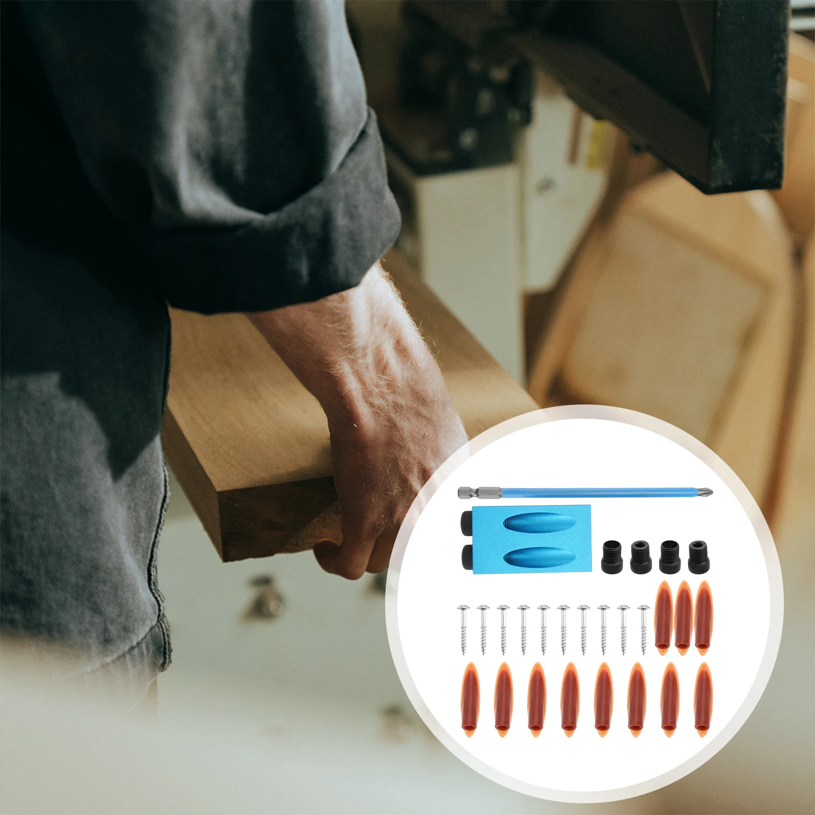 28pcs Oblique Hole Locator Angled Drill Set Woodworking Hand Tools Guide Puncher Bits Kit Pocket Hole Plugs Repair Join 15
28pcs Oblique Hole Locator Angled Drill Set Woodworking Hand Tools Guide Puncher Bits Kit Pocket Hole Plugs Repair Join 15