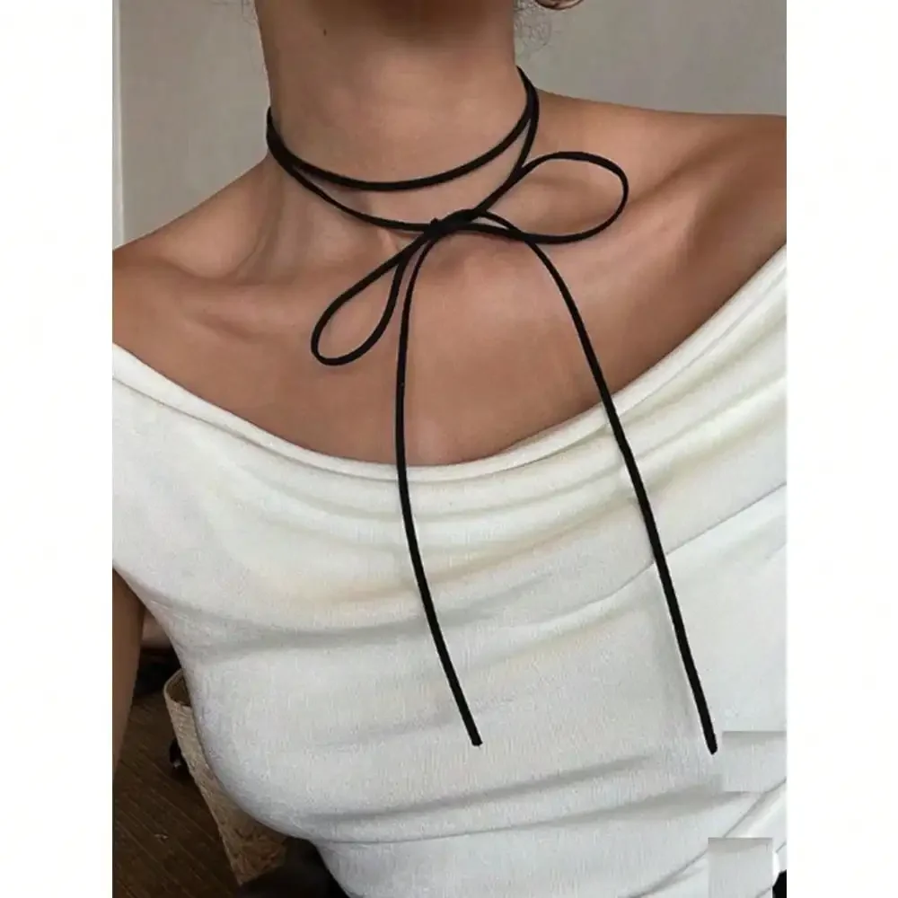1pc 160cm Gothic Style Black Suede Cord Necklace Diy Rope Choker Necklace Maillard Style Brown Suede Cord Necklace For Women Banquet, Prom, Party
1pc 160cm Gothic Style Black Suede Cord Necklace Diy Rope Choker Necklace Maillard Style Brown Suede Cord Necklace For Women Banquet, Prom, Party