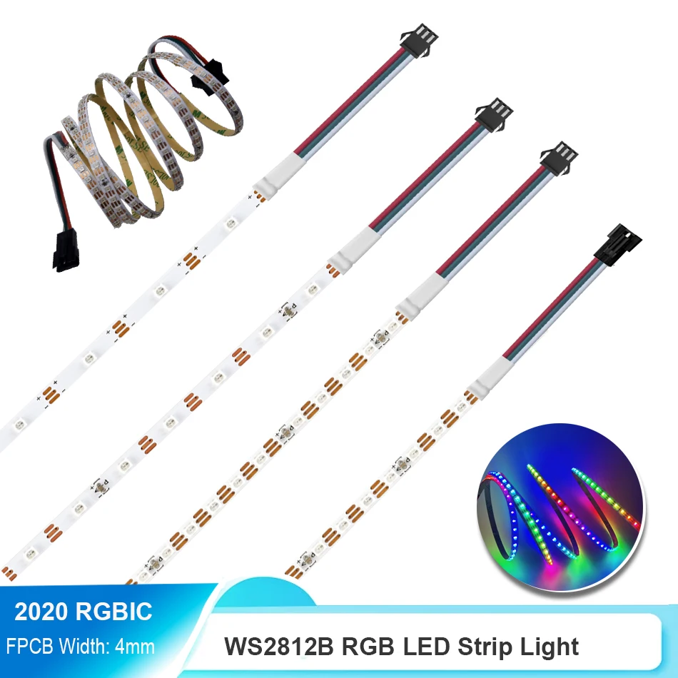 WS2812B RGB LED Strip Light 4mm 60 90 200 LEDs Smart Pixels LED Lights 2020 Magic SMD Individually Addressable DC5V IP30 
WS2812B RGB LED Strip Light 4mm 60 90 200 LEDs Smart Pixels LED Lights 2020 Magic SMD Individually Addressable DC5V IP30