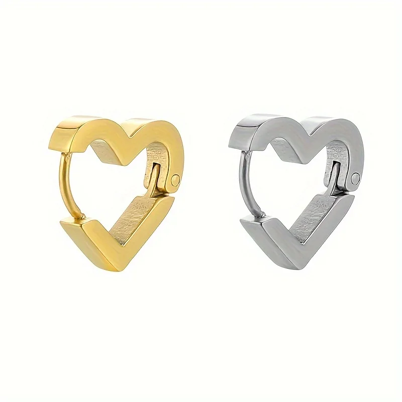 1PC fashion titanium steel peach heart earrings, stainless steel ear buckle, simple love ear bone buckle for men and women
1PC fashion titanium steel peach heart earrings, stainless steel ear buckle, simple love ear bone buckle for men and women