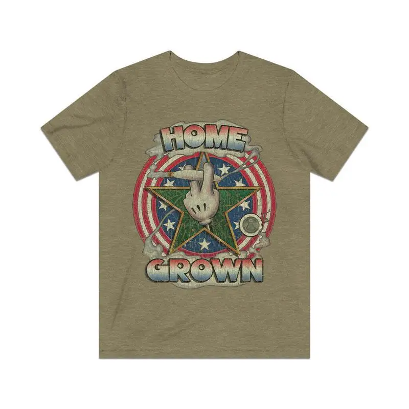 Винтажная мужская футболка Home Grown USA 1980 года 
Винтажная мужская футболка Home Grown USA 1980 года