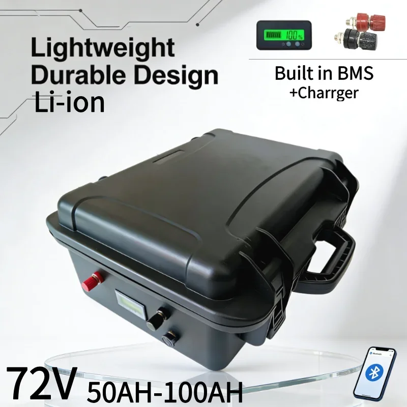72V 2000+ Cycle NMC Lithium Battery 50Ah~120Ah Rechargeable For Golf Cart Solar RV Marine Off Grid System
72V 2000+ Cycle NMC Lithium Battery 50Ah~120Ah Rechargeable For Golf Cart Solar RV Marine Off Grid System