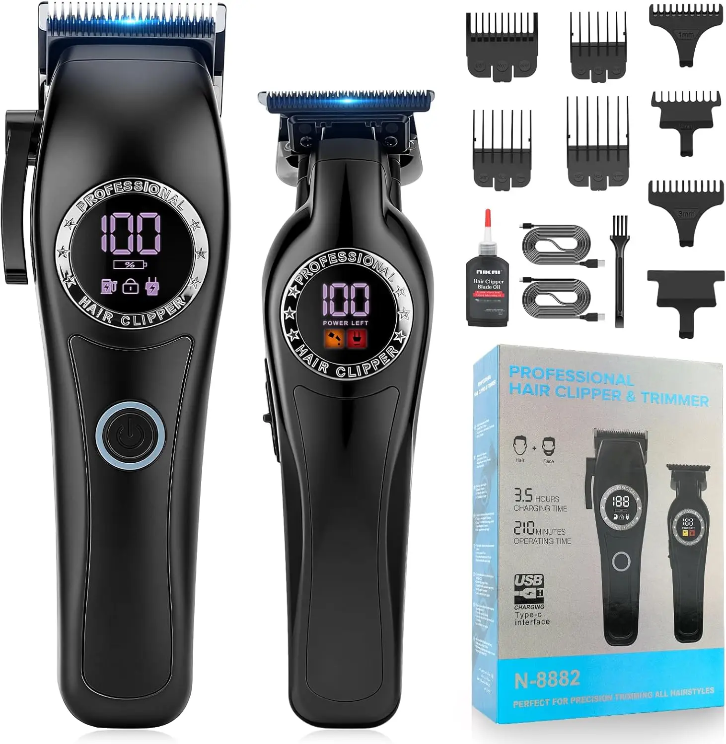 2026 New Upgrade Professional Hair Clippers Men And Beard Trimmer For Men,Cordless Barber Clippers Set, Electric T-Blade Haircut
2026 New Upgrade Professional Hair Clippers Men And Beard Trimmer For Men,Cordless Barber Clippers Set, Electric T-Blade Haircut