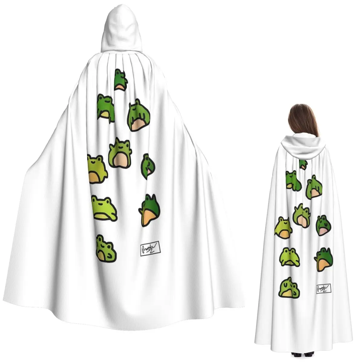 Frogs Doodle Long Hooded Cloak Witch Medieval Costume Cosplay Cape HalloweenVampire Adult Unisex
Frogs Doodle Long Hooded Cloak Witch Medieval Costume Cosplay Cape HalloweenVampire Adult Unisex