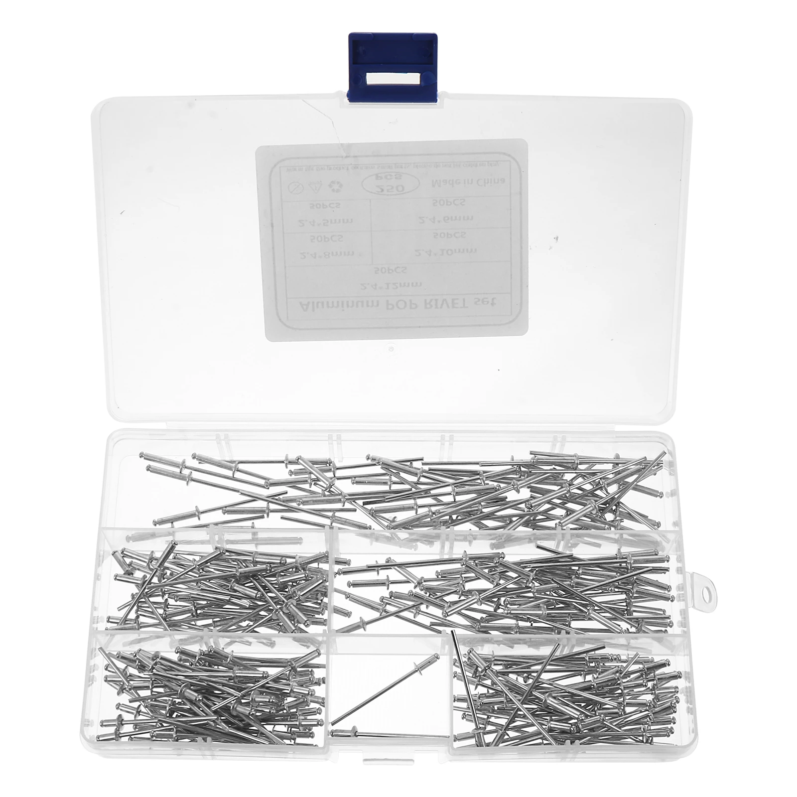 250Pcs Aluminum Rivets Fasteners Silver Permanent Fastener High Mechanical Strength Furniture Parts Rivet Assortment
250Pcs Aluminum Rivets Fasteners Silver Permanent Fastener High Mechanical Strength Furniture Parts Rivet Assortment