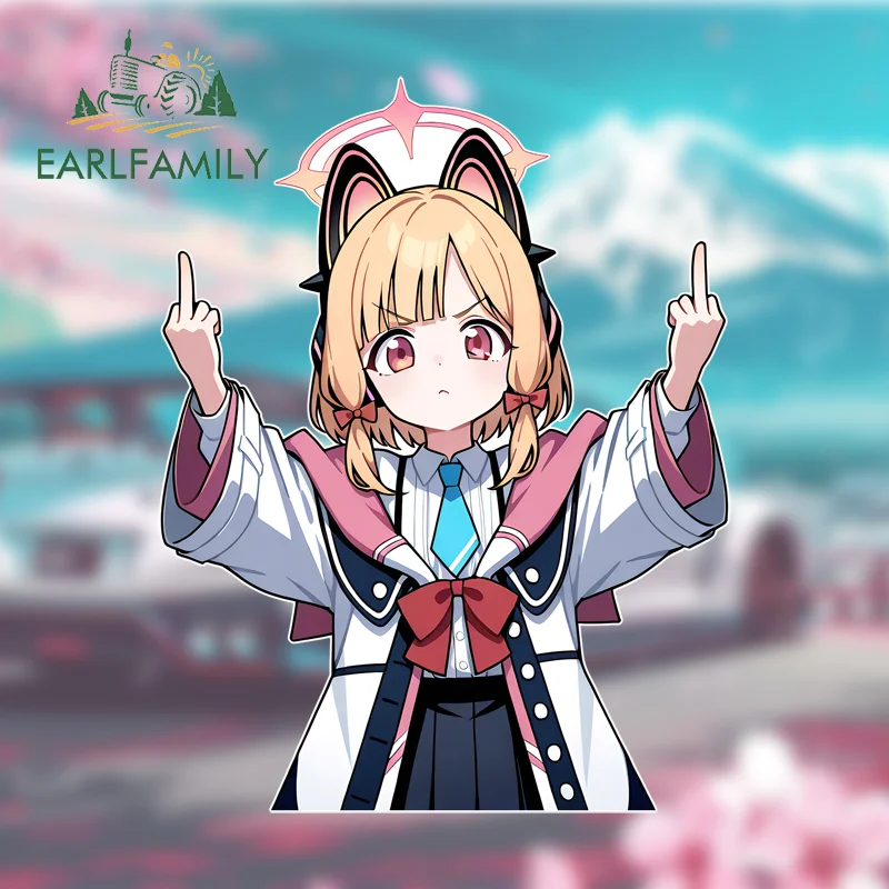 EARLFAMILY Saiba Momoi cute Car Sticker Blue Archive Loli middle finger Occlusion Scratch Decal Windshield Vinyl Car Accessories
EARLFAMILY Saiba Momoi cute Car Sticker Blue Archive Loli middle finger Occlusion Scratch Decal Windshield Vinyl Car Accessories