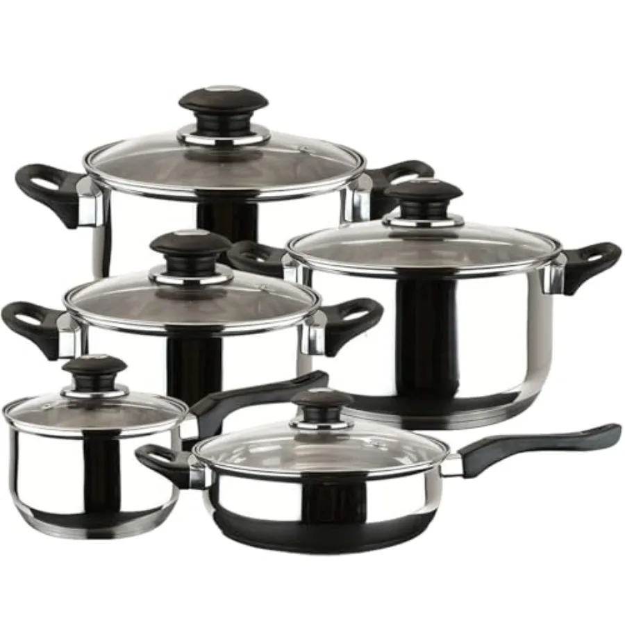 10Piece Cookware Set for Family Use: Durable NonStick Cooking Solution with HeatResistant Handles and OvenSafe Design for Effic
10Piece Cookware Set for Family Use: Durable NonStick Cooking Solution with HeatResistant Handles and OvenSafe Design for Effic