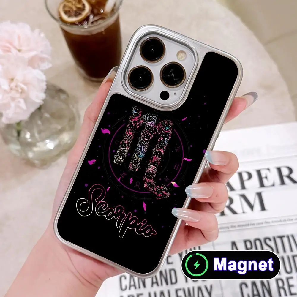 Zodiac Sign Scorpio Phone Case for iPhone 17 16 15 14 13 12 11 Air Pro Max Plus Electroplated Silver Magsafe Cover
Zodiac Sign Scorpio Phone Case for iPhone 17 16 15 14 13 12 11 Air Pro Max Plus Electroplated Silver Magsafe Cover