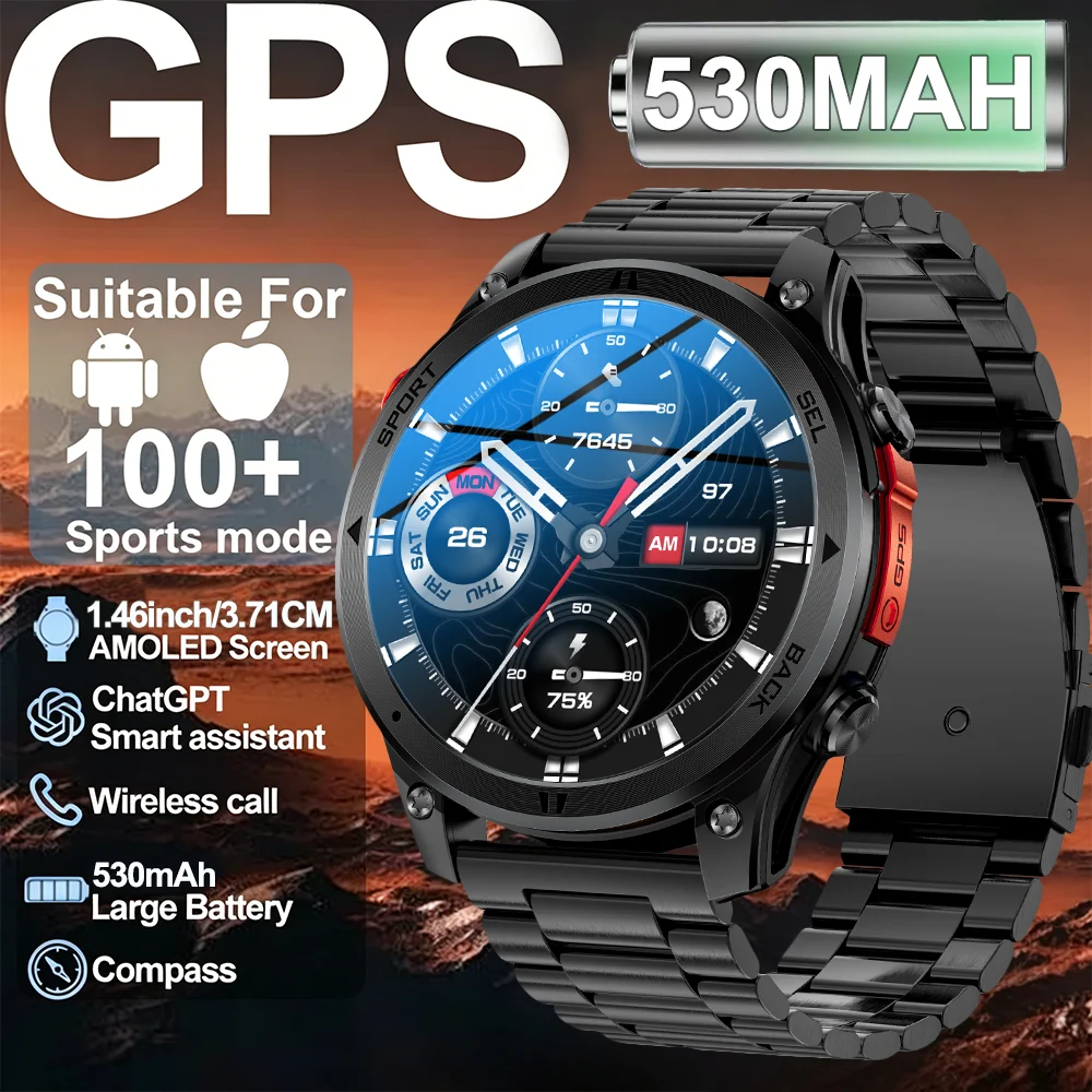 2026 Men GPS New Offline Map Smart Watch IP68 Waterproof Route Navigation Clock 1000mAh Large-capacity battery Outdoors Watches
2026 Men GPS New Offline Map Smart Watch IP68 Waterproof Route Navigation Clock 1000mAh Large-capacity battery Outdoors Watches