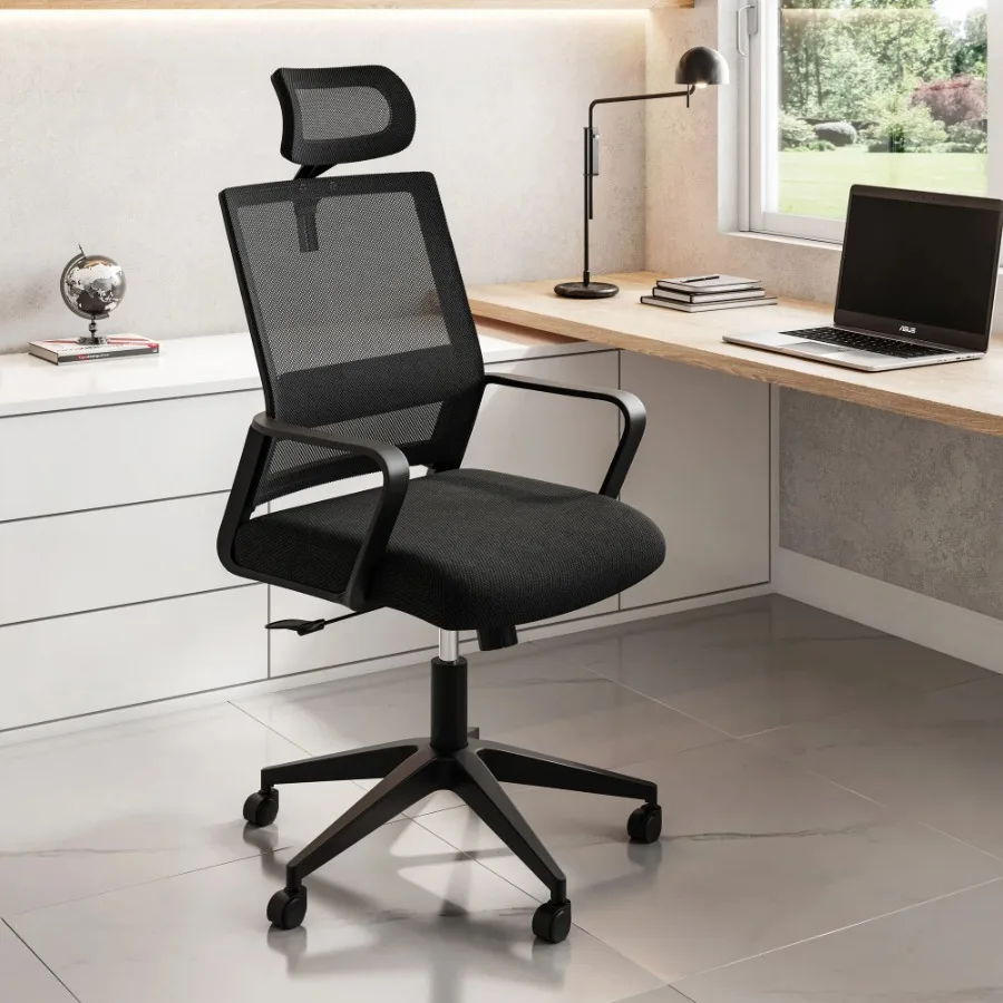 Ergonomic Office Chair with Lumbar Support and Adjustable Headrest Mesh Back Swivel
Ergonomic Office Chair with Lumbar Support and Adjustable Headrest Mesh Back Swivel