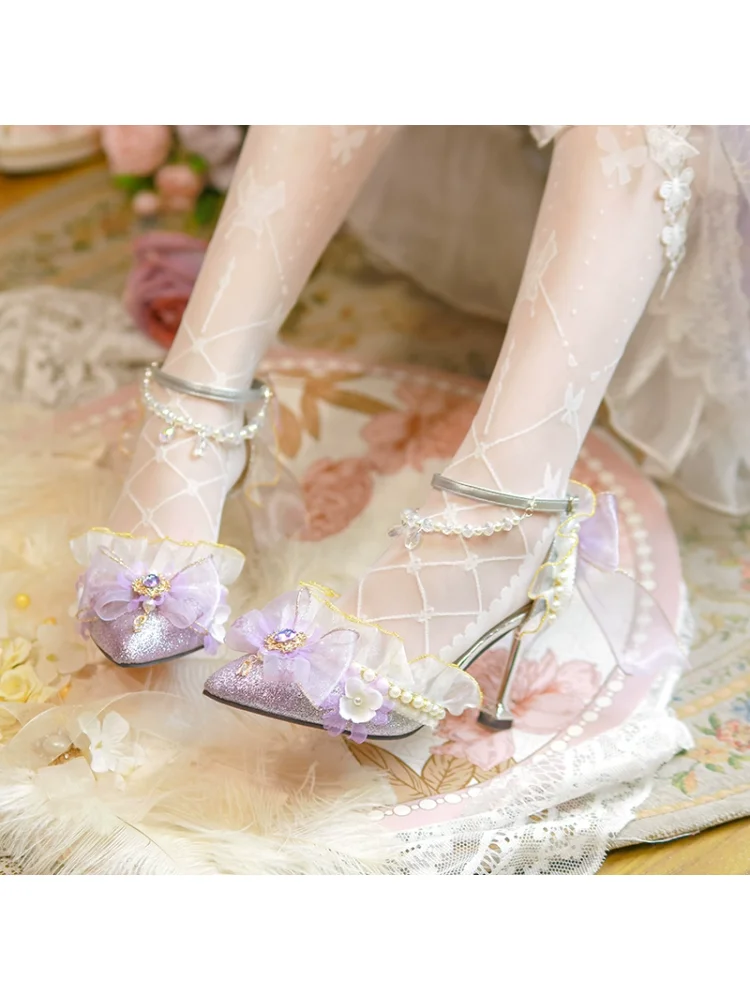 Lolita High Heels One Night Story: 18th Birthday Shoes Shining Pointed High Heels Flower Wedding Gift Detail Shoes
Lolita High Heels One Night Story: 18th Birthday Shoes Shining Pointed High Heels Flower Wedding Gift Detail Shoes