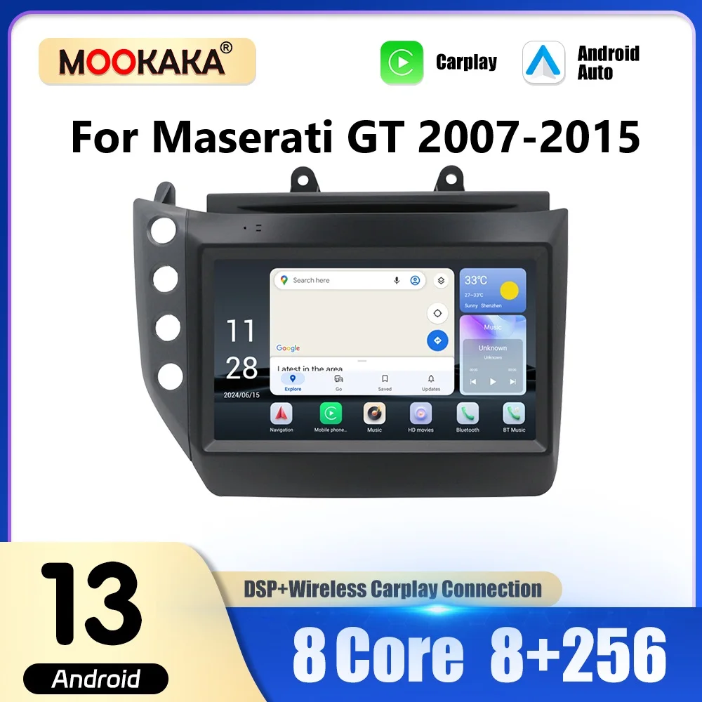 9'' Car Radio For Maserati GT 2007-2015 Wireless Carplay Android Auto Multimedia Player GPS Navigation DSP Stereo Video Recorder
9'' Car Radio For Maserati GT 2007-2015 Wireless Carplay Android Auto Multimedia Player GPS Navigation DSP Stereo Video Recorder