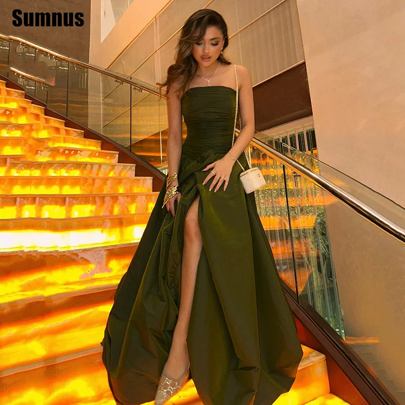 Sumnus Элегантное зеленое вечернее платье трапециевидной формы без бретелек с высоким разрезом длиной до пола, плиссированные вечерние платья, праздничные платья 2026, индивидуальный заказ
Sumnus Элегантное зеленое вечернее платье трапециевидной формы без бретелек с высоким разрезом длиной до пола, плиссированные вечерние платья, праздничные платья 2026, индивидуальный заказ