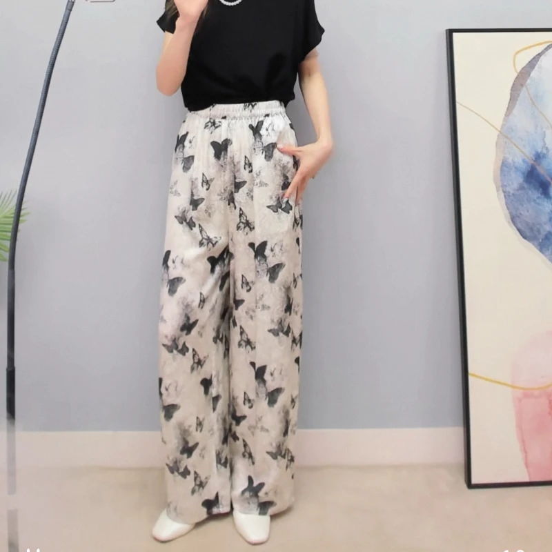 TAJIYANE Women Silk Wide Leg Pants 100% Mulberry Silk Casual Baggy Pants Summer Printed Trousers Woman Clothing 2026 Pantalones
TAJIYANE Women Silk Wide Leg Pants 100% Mulberry Silk Casual Baggy Pants Summer Printed Trousers Woman Clothing 2026 Pantalones