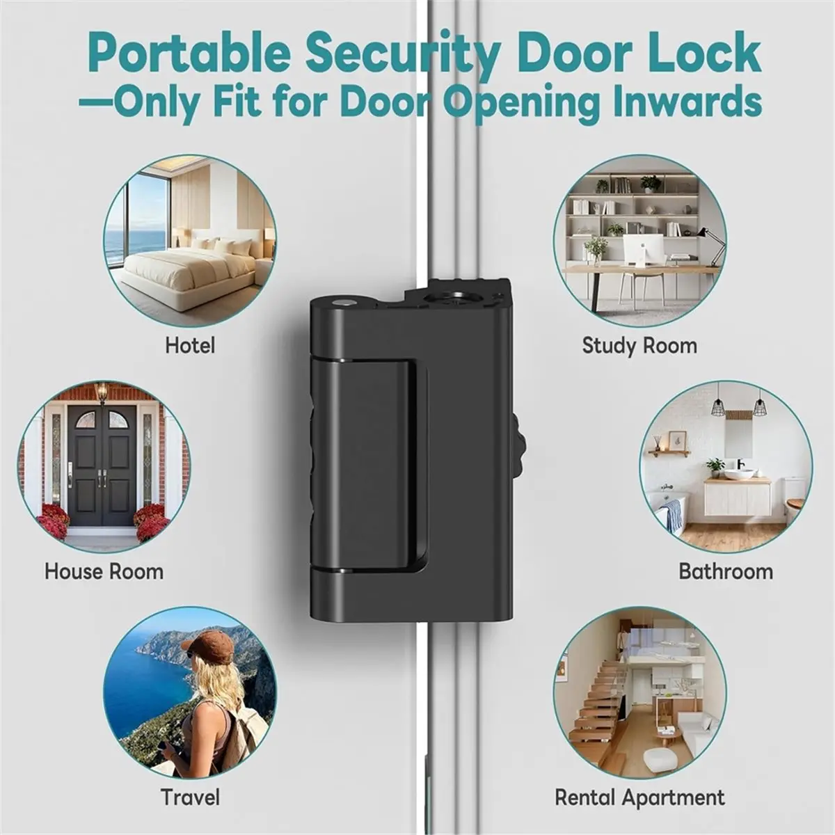 A89X Portable Security Door Reinforcement Lock - No Drilling Flip Lock Latch Prevents Opening Doors, Apartment,Hotel, Travel
A89X Portable Security Door Reinforcement Lock - No Drilling Flip Lock Latch Prevents Opening Doors, Apartment,Hotel, Travel