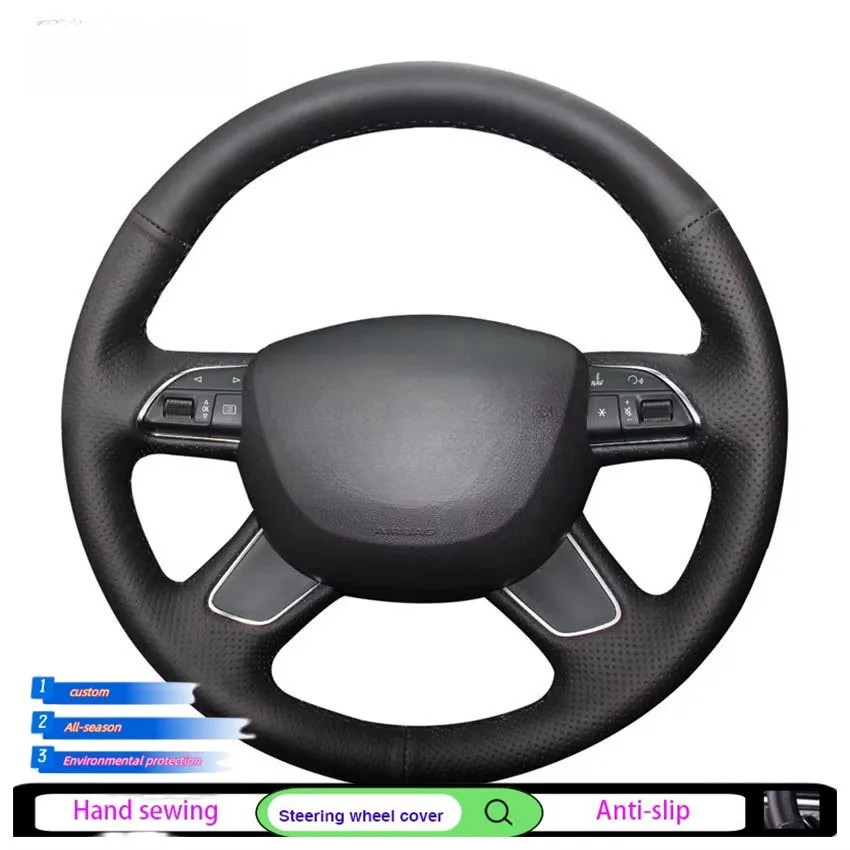 Black PU Hand-stitched Car Steering Wheel Cover Artificial Leather For Audi A4 (B8) A6 (C7) A7 A8 A8 L Allroad Q5 2013-2017 Q7
Black PU Hand-stitched Car Steering Wheel Cover Artificial Leather For Audi A4 (B8) A6 (C7) A7 A8 A8 L Allroad Q5 2013-2017 Q7