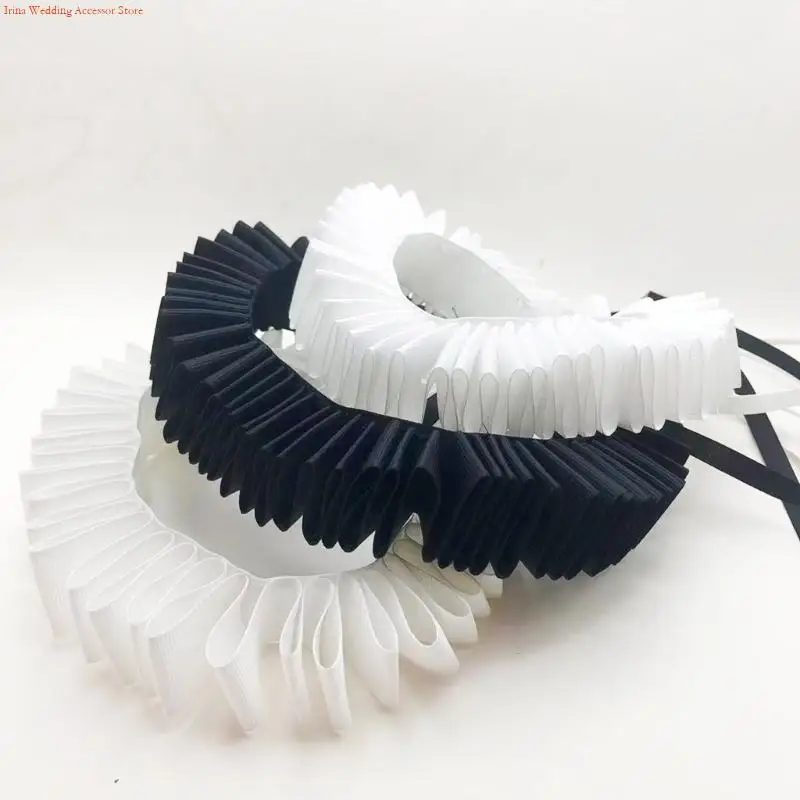 G92D Ribbon Ruffled False Collar Victorian Neck Ruff for Historical Reenactments
G92D Ribbon Ruffled False Collar Victorian Neck Ruff for Historical Reenactments