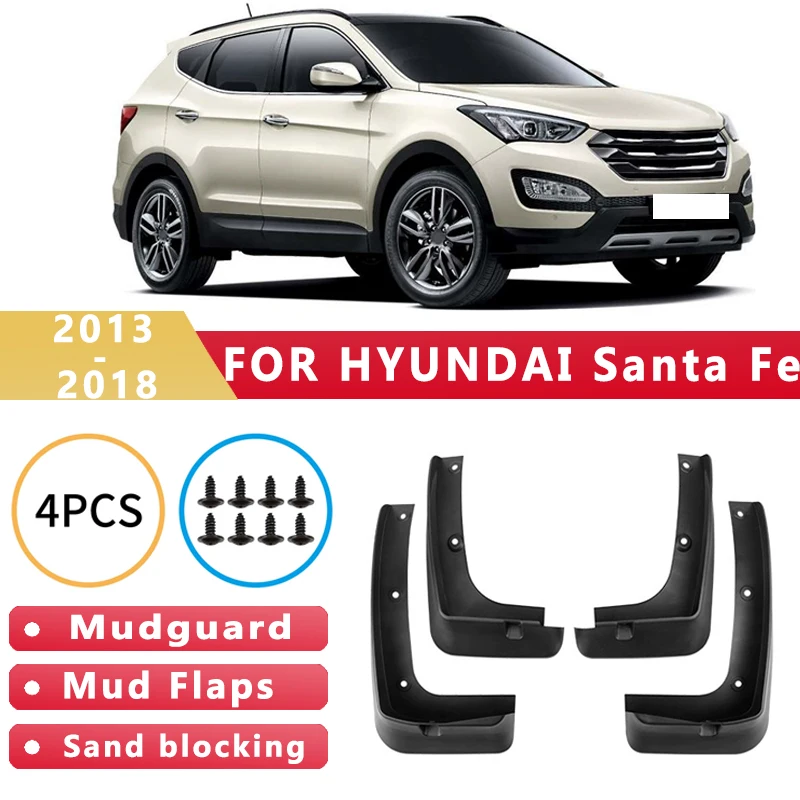 Mud Flaps Fit for HYUNDAI Santa Fe 2013-2018 2014 2015 2016 2017Mudguards Tire Fenders Splash Proof Accessories Wheel Guards 4ps
Mud Flaps Fit for HYUNDAI Santa Fe 2013-2018 2014 2015 2016 2017Mudguards Tire Fenders Splash Proof Accessories Wheel Guards 4ps