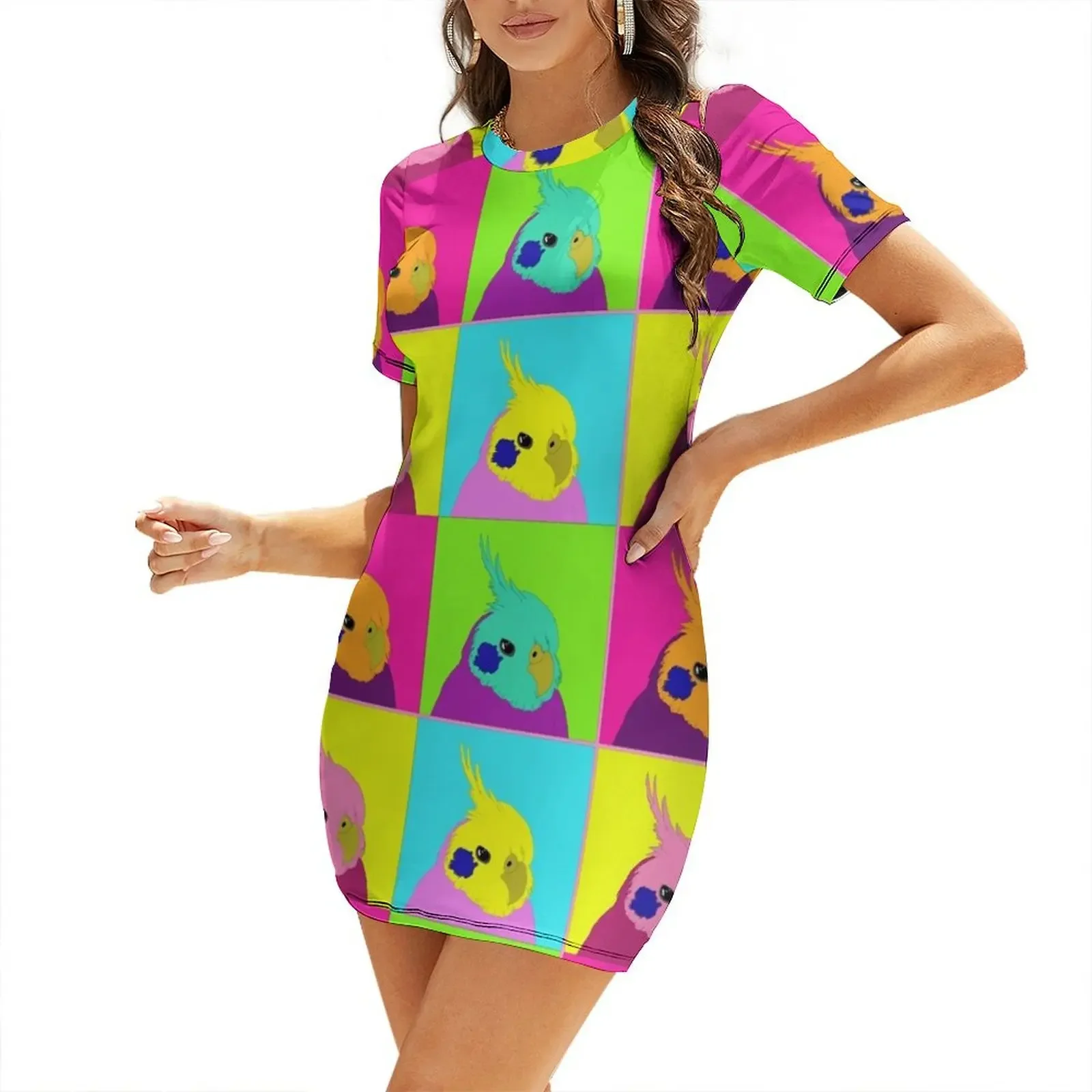 Pop Art Cockatiel Short-Sleeved Dress sexy dress summer woman dress 2026 luxury dresses
Pop Art Cockatiel Short-Sleeved Dress sexy dress summer woman dress 2026 luxury dresses