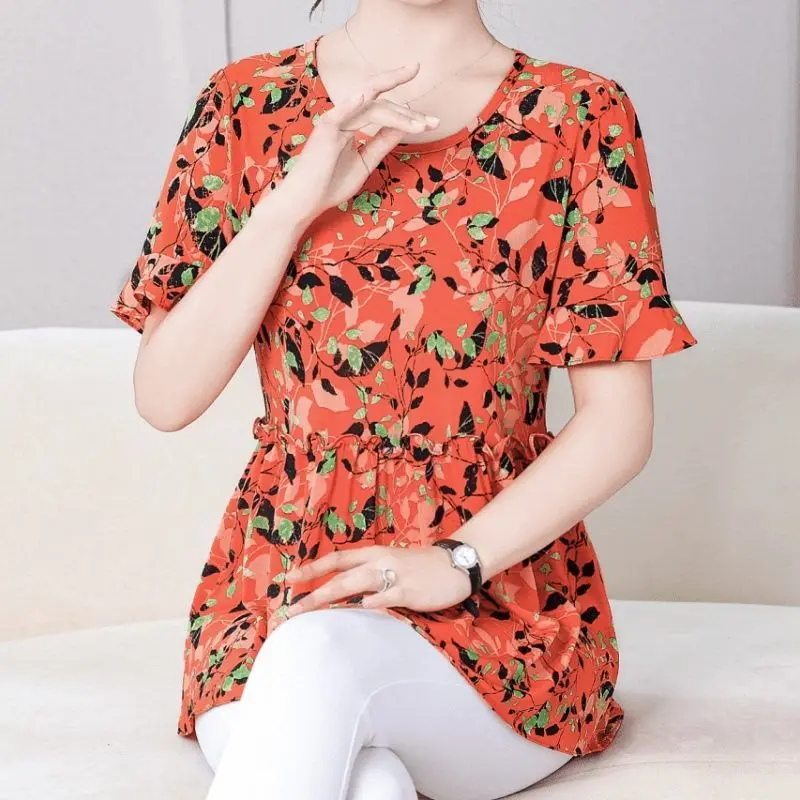 All-match Floral Mesh Short T-shirt Top Short Sleeve Thin Loose Mom Fashionable Little Shirt Women
All-match Floral Mesh Short T-shirt Top Short Sleeve Thin Loose Mom Fashionable Little Shirt Women
