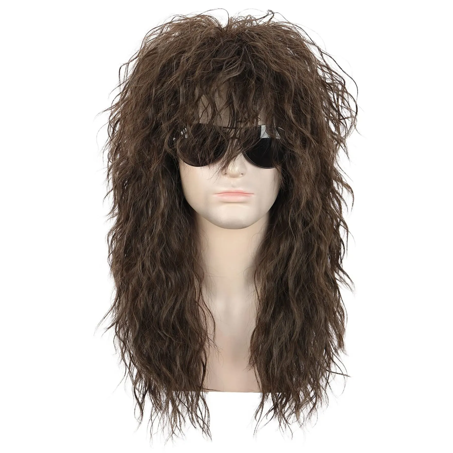 Длинный коричневый кудрявый парик-маллет в стиле 80-х годов, синтетический, для панк-рокеров и металлистов, для Хэллоуина и костюмированных вечеринок
Длинный коричневый кудрявый парик-маллет в стиле 80-х годов, синтетический, для панк-рокеров и металлистов, для Хэллоуина и костюмированных вечеринок