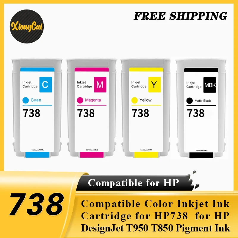 Совместим с цветным струйным картриджем 738XL для HP738 для HP DesignJet T950 T850, пигментные чернила
Совместим с цветным струйным картриджем 738XL для HP738 для HP DesignJet T950 T850, пигментные чернила