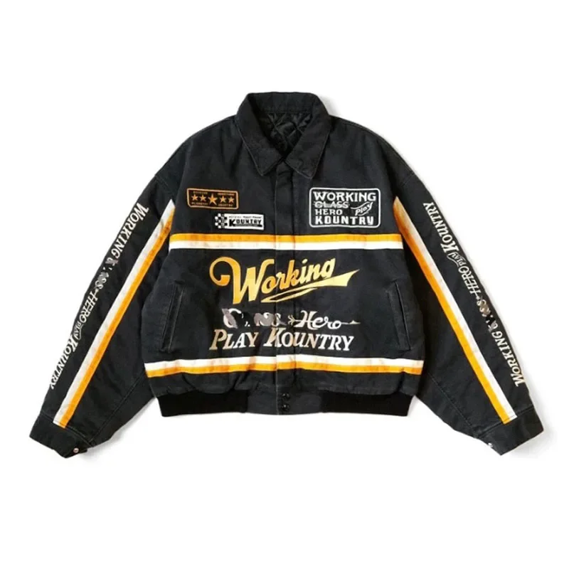 24AW KAPITAL Hirata Kazuhiro Japanese Batik Embroidery Motorcycle Long Sleeved Jacket with Cotton Parkas Coat
24AW KAPITAL Hirata Kazuhiro Japanese Batik Embroidery Motorcycle Long Sleeved Jacket with Cotton Parkas Coat