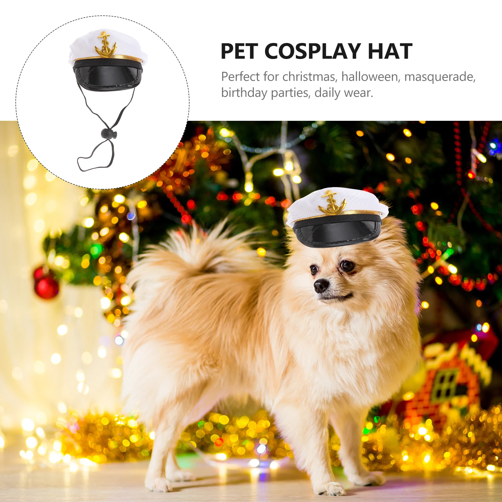 2Pcs Pet Cosplay Sailor Hat Soft Polyester Material Comfortable Pet Headgear Halloween Christmas Party Costume Dog Cap Cat Puppy
2Pcs Pet Cosplay Sailor Hat Soft Polyester Material Comfortable Pet Headgear Halloween Christmas Party Costume Dog Cap Cat Puppy