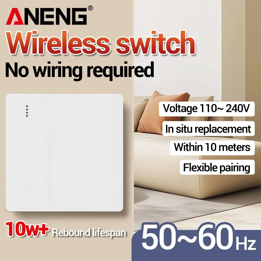 110-240V Smart Mini Switches 50-60Hz Wall Panel Switch Wireless Wall Home Push Button Controller Long Distance Switch Receiver