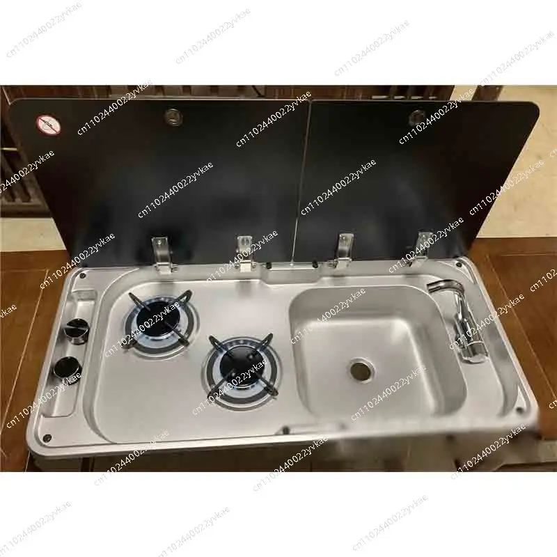 RV Gas Stove Two Burner Rectangular Stainless Steel Sink Combi with 2 Glass Lid 2.18KW 0.8MM Thickness for Car Kitchen
RV Gas Stove Two Burner Rectangular Stainless Steel Sink Combi with 2 Glass Lid 2.18KW 0.8MM Thickness for Car Kitchen