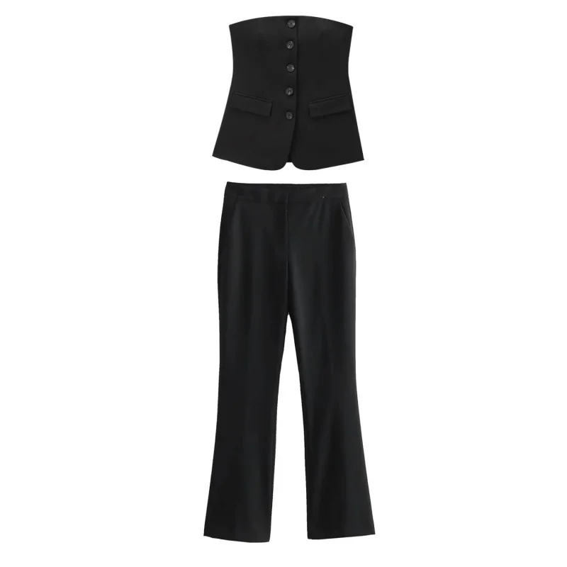 New European and American Women's Fashion Seasonal ChangeINSHot-Selling and Flared Casual Pants Set 
New European and American Women's Fashion Seasonal ChangeINSHot-Selling and Flared Casual Pants Set
