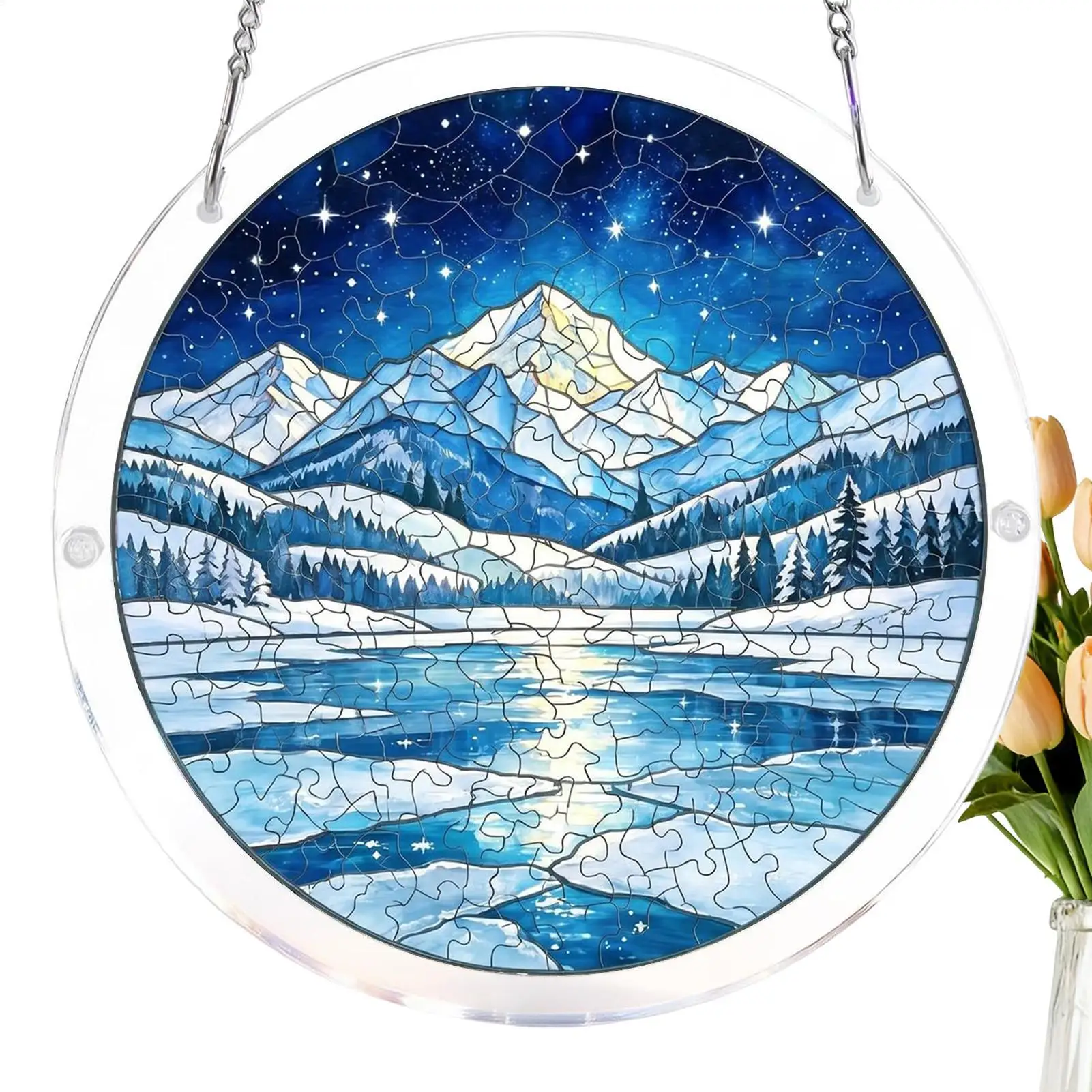 Acrylic Puzzle Suncatcher 83 Pieces DIY Stained Colorful Window Sun Catcher Acrylic Puzzles for Home Dorm Office Apartment
Acrylic Puzzle Suncatcher 83 Pieces DIY Stained Colorful Window Sun Catcher Acrylic Puzzles for Home Dorm Office Apartment