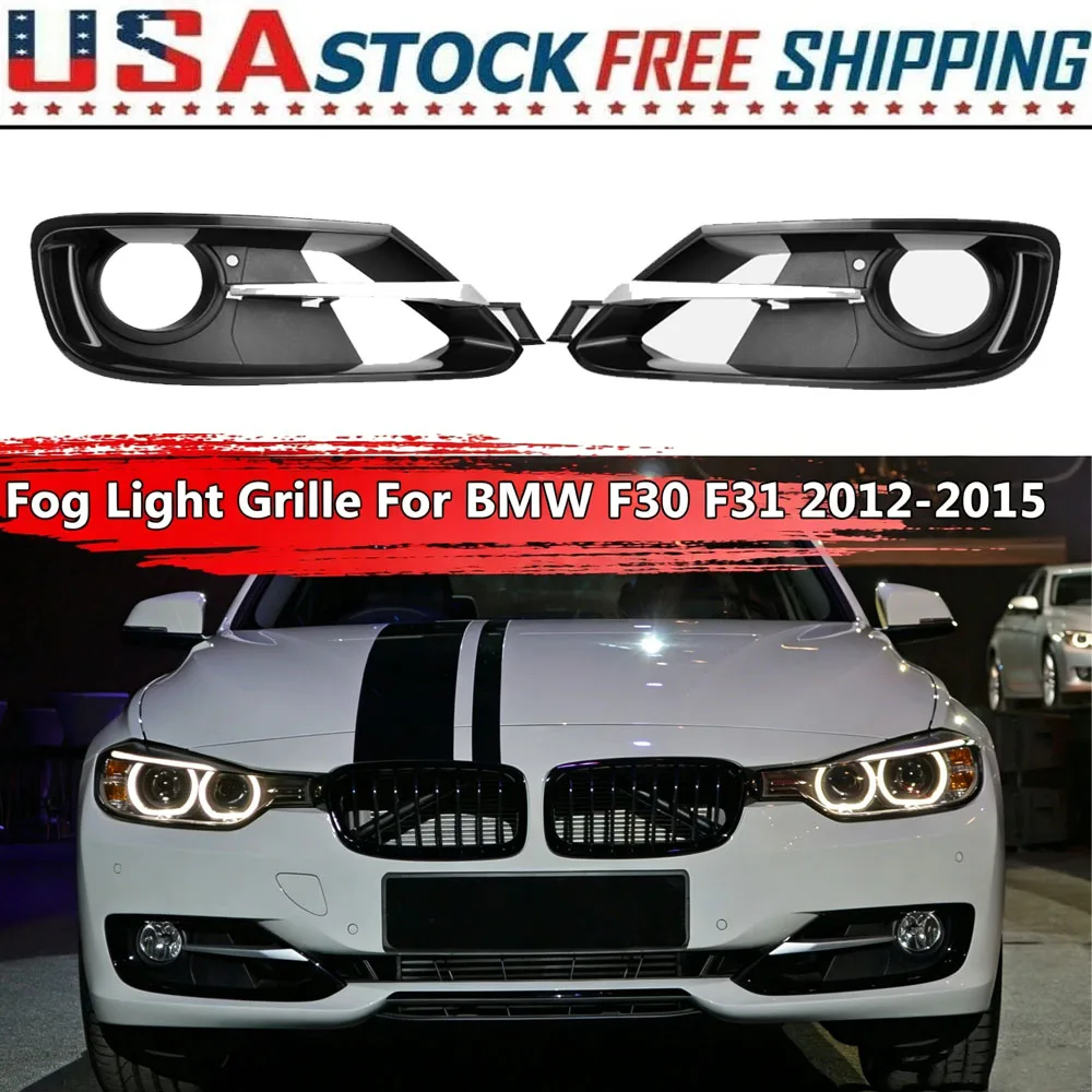 1Pair New Car Front Bumper Fog Light Grille With Trim Cover For BMW 3 Series 320i 328i 335i F30 F31 2012-2015 51117293105 51117293106 Auto Fog Lamp Covers Vent Grill Air Duct Grille Cover Frames Car Accessories
1Pair New Car Front Bumper Fog Light Grille With Trim Cover For BMW 3 Series 320i 328i 335i F30 F31 2012-2015 51117293105 51117293106 Auto Fog Lamp Covers Vent Grill Air Duct Grille Cover Frames Car Accessories