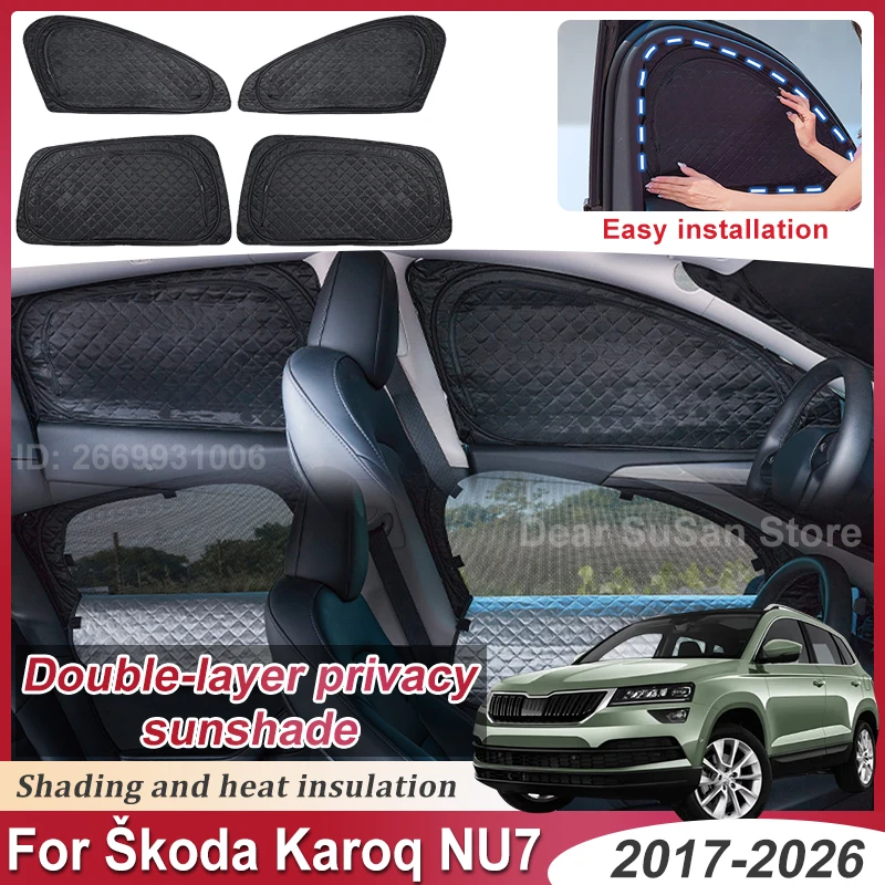 For Skoda Karoq NU7 Accessories 2025 2017~2026 Double Layer Sunshade Mesh Sunscreen Car Window Camping Sun Shade Visor Auto Part
For Skoda Karoq NU7 Accessories 2025 2017~2026 Double Layer Sunshade Mesh Sunscreen Car Window Camping Sun Shade Visor Auto Part