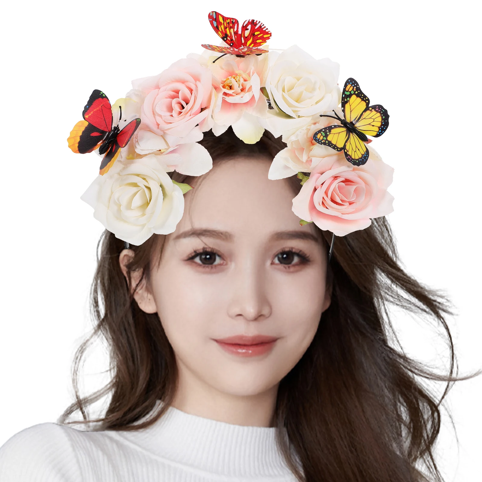 Floral Headband Artificial Flower Decoration Headpiece Hair Butterfly for Women Miss
Floral Headband Artificial Flower Decoration Headpiece Hair Butterfly for Women Miss