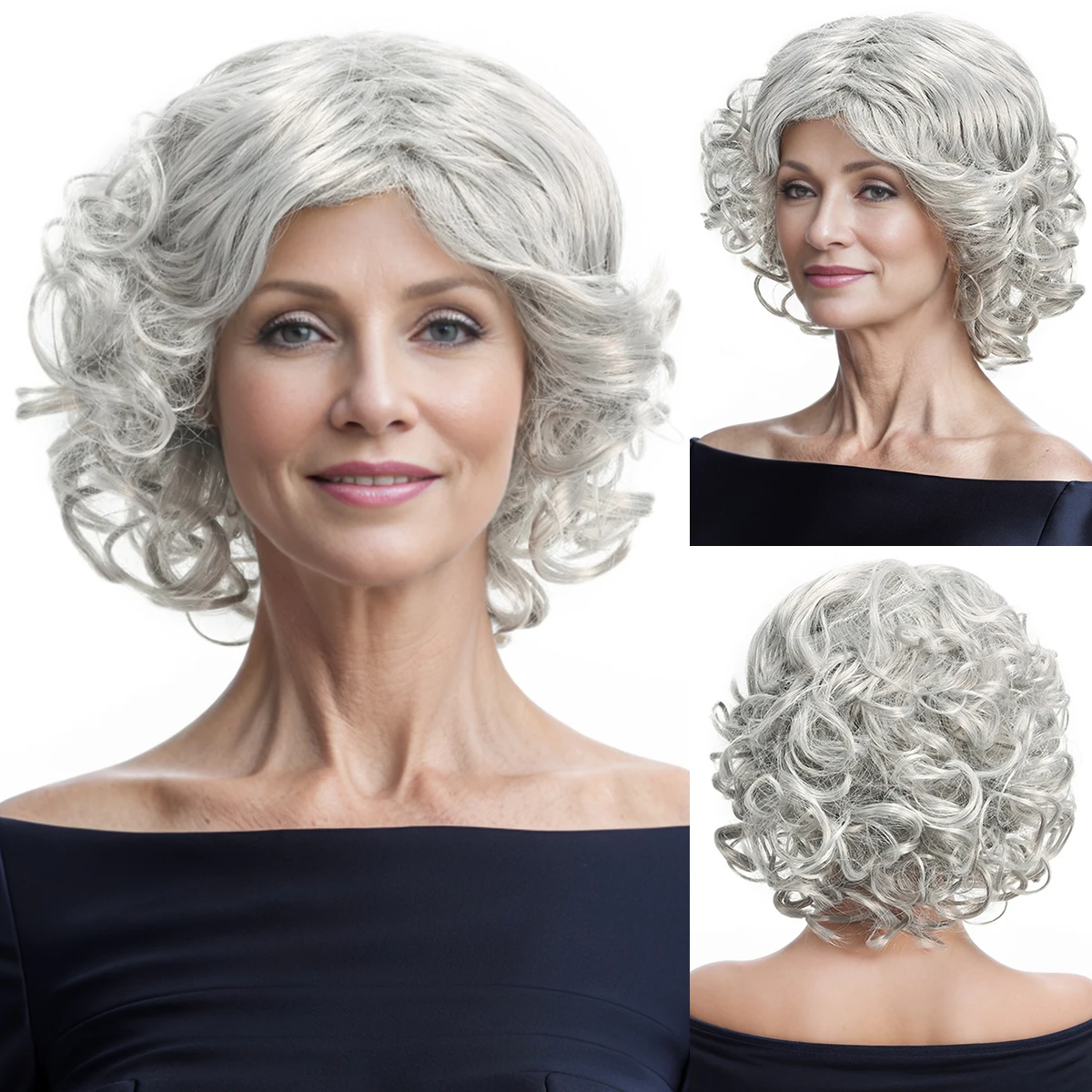 Old lady wig gray short curly hair female cos Easter wig Guangzhou wig kit Synthetic wig
Old lady wig gray short curly hair female cos Easter wig Guangzhou wig kit Synthetic wig