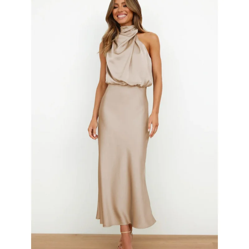 2025 Spring-Summer Hot Selling New Satin Sleeveless Dress - Elegant, Luxurious, Chic Evening Gown for Sophisticated Style WD1027
2025 Spring-Summer Hot Selling New Satin Sleeveless Dress - Elegant, Luxurious, Chic Evening Gown for Sophisticated Style WD1027
