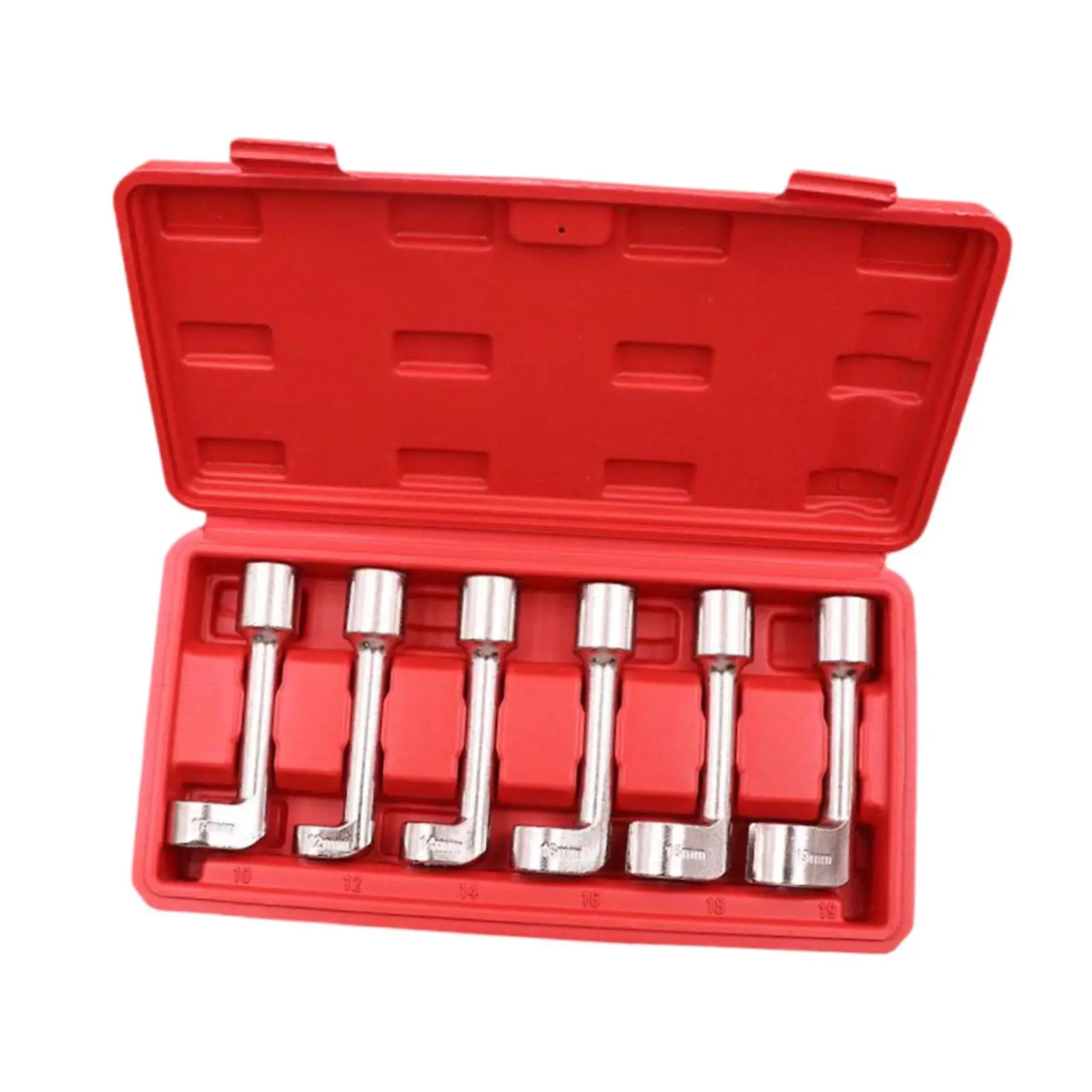 6 Pieces L Type Diesel Injector Line Socket Wrench Set with Storage Box 1/2" Drive Hand Tools Line Dismantling Removal Tool
6 Pieces L Type Diesel Injector Line Socket Wrench Set with Storage Box 1/2" Drive Hand Tools Line Dismantling Removal Tool