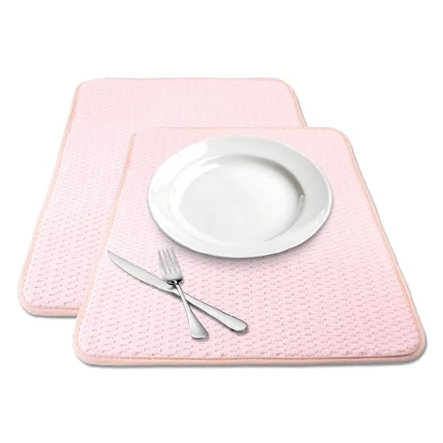 Dish Drying Mat 2 Pack Microfiber Absorbent Pink Dish Drying Mat for Kitchen Counter Large Size Dish Drying Pad
Dish Drying Mat 2 Pack Microfiber Absorbent Pink Dish Drying Mat for Kitchen Counter Large Size Dish Drying Pad