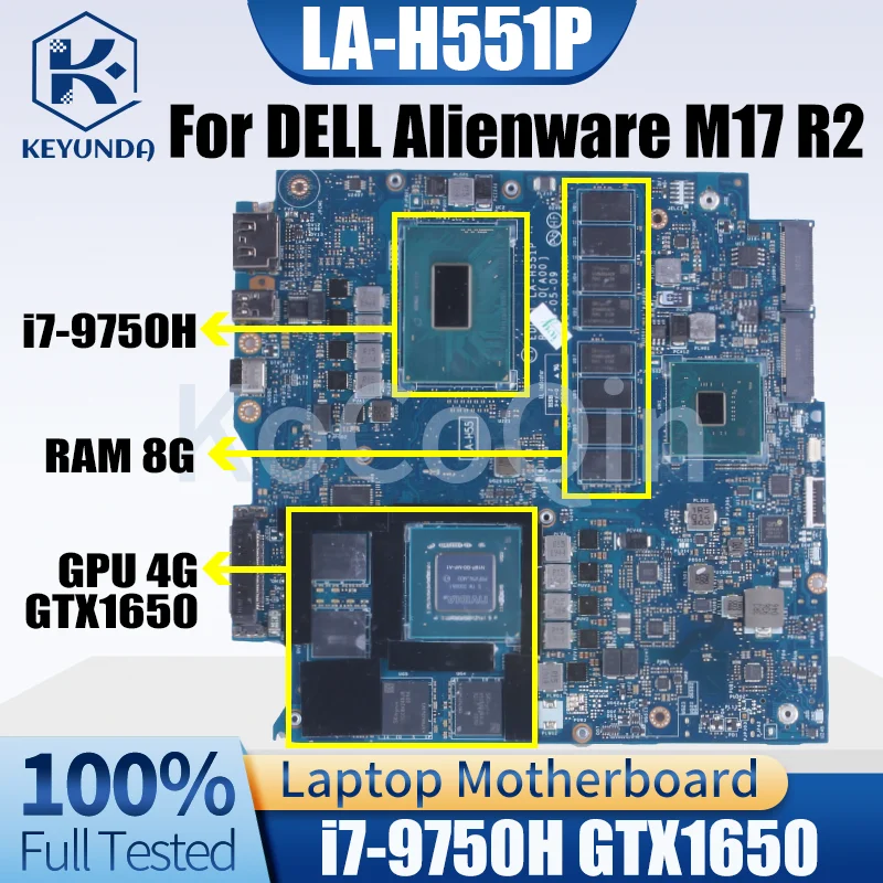 8G LA-H551P для DELL Alienware M17 R2 M15 R2, материнская плата для ноутбука 03F73N Core i7-9750H GTX1650, 4G, материнская плата для ноутбука, протестирована
8G LA-H551P для DELL Alienware M17 R2 M15 R2, материнская плата для ноутбука 03F73N Core i7-9750H GTX1650, 4G, материнская плата для ноутбука, протестирована