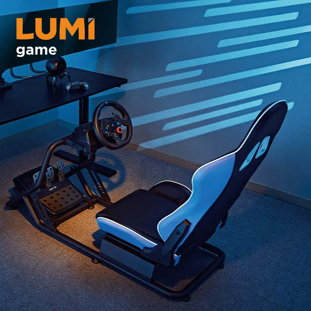 LRS09-BS01 Wholesale Sim Racing Cockpit Rig With Seat Adjustable Steering Wheel Stand Pedal Mount For F1 G29 G920 Game